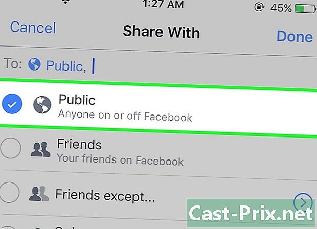 Kuinka tehdä julkinen tila Facebookissa - Oppaita