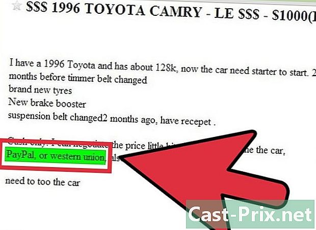 วิธีการสังเกตการหลอกลวงการขายรถยนต์ใน Craigslist