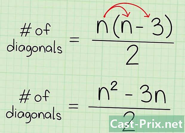 Kako najti število diagonale mnogokotnika